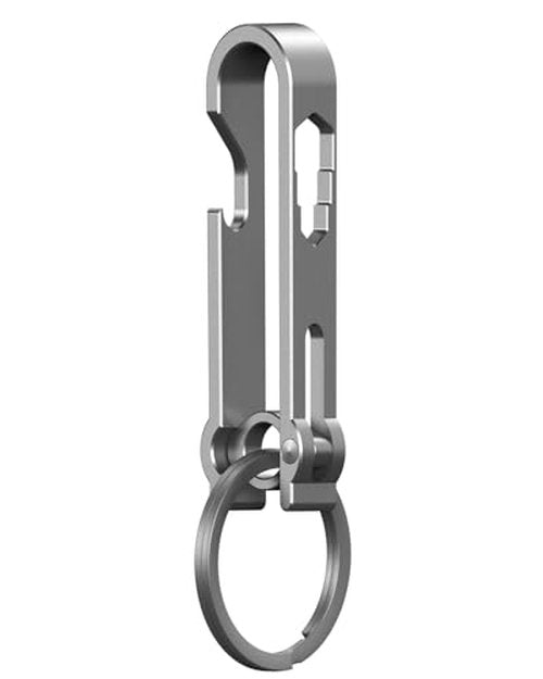 Tikey Titanium Belt Key Holder,Quick-Release Keychain Clip, Bottle Opener/Wrench Keychain,EDC Climbing Buckle