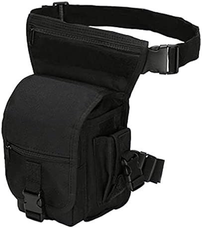 Nylon Drop Leg Bag Hiking Waist Pack for Men Women Tactical Motorcycle Bike Cycling Riding Travel Outdoor Sports Fanny Pouch