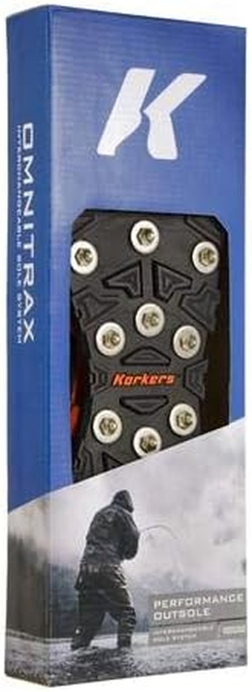 Korkers OmniTrax 3.0 Fishing Sole - Triple Threat with Carbide Spikes