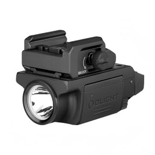 OLIGHT PL-Mini 3 Valkyrie 600 Lumens Compact Tactical Picatinny/GL/Hellcat Rail-Mounted Weaponlight with Two Included Rechargeable and Removable Battery, Pistol Light with Strobe Mode (Black)