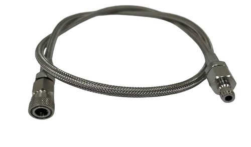 3Skull Paintball Airsoft Fill Whip Hose Extension 4500 Psi PCP - 36 inch Stainless Steel Air Fill Station and Charging System, Silver