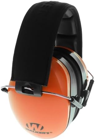 Walker's Dual Colored Passive Muff - Compact Folding Lightweight 26dB NRR Hunting Gun Range Shooting Hearing Protection Muff