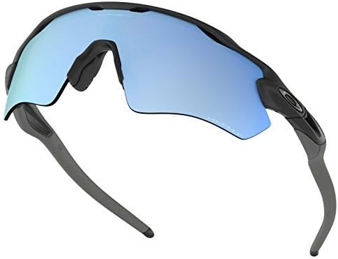 Oakley Radar EV Path Sunglasses (Matte Black Frame/Deep Prizm Water Polarized Lens) with Lens Cleaning Kit (Black)