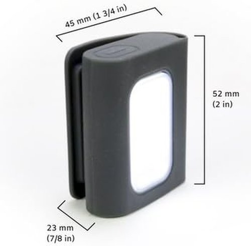 Bright Eyes 200 Lumen Firefly 2-Pack Clip On LED Safety Running and Jogging Light - USB Rechargeable - 2 Pack - Also for Hiking, Camping, Working and Much More!! (Deep Gray)