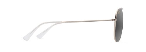 Maui Jim Hauoli XL Aviator Sunglasses, Shiny Light Gold W/Crystal/Neutral Grey Polarized, Extra Large