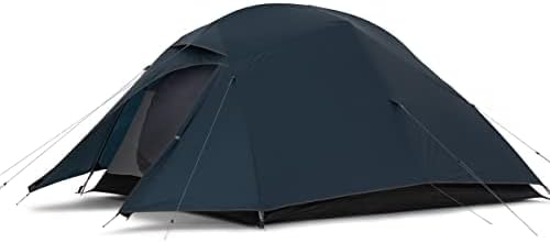 Naturehike Cloud-Up 3 Person Lightweight Backpacking Tent with Footprint - 3 Season Free Standing Dome Camping Hiking Waterproof Backpack Tents