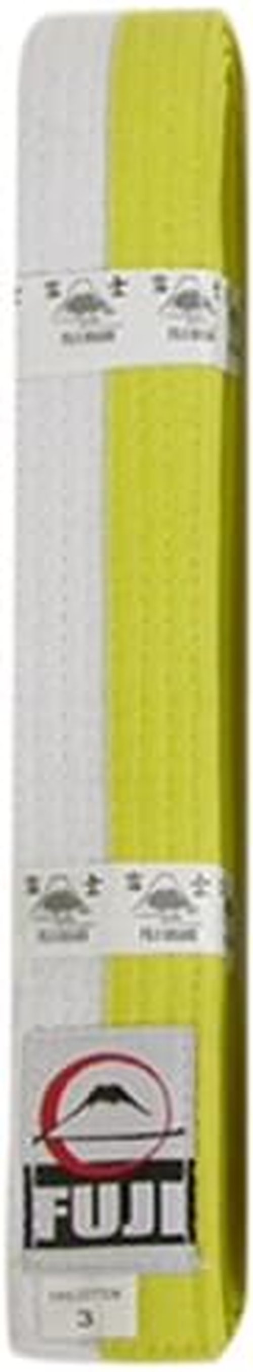 Fuji Sports Belt - Lightweight Adjustable Running Belt in White/Yellow