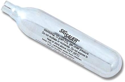 Sig Sauer 12 Gram Prefilled CO2 Cylinders for Airguns | Compact Lightweight Replacement CO2 Cartridges with Stable Power Output for ASP Air Pistols & Air Rifles