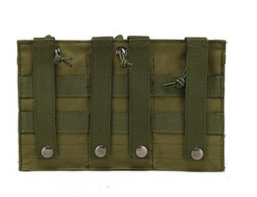 Tactical Mag Pouch, Triple Rifle Magazine Holster, Molle Pistol Nylon Magazine Holder with Quick Release Magazine Pouch Insert for with Adjustable Bungee Straps for Easy Carry and Use