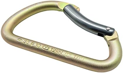 Modified D High Tensile Steel Carabiner with Captive Pin Bent Gate 30kN