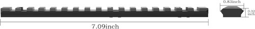 17 Slot Aluminum 7 Inch Long Mlok Picatinny Rail Mount, T-Nuts & Screws & Hex Wrench Included (MK17)