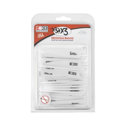 Bohning X3 Vane, 3", White, 100pk