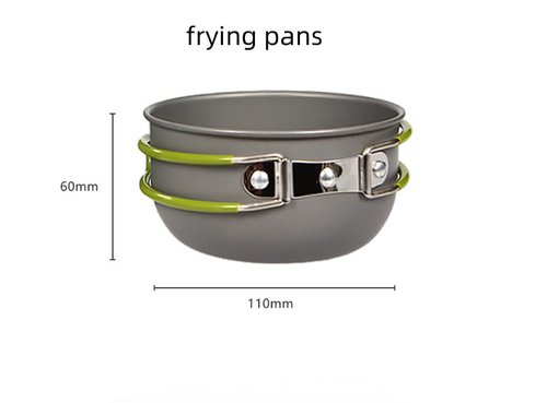 JIAOLUOLI Outdoor Set of pots for 1-2 Persons Camping Cookware Backpacking Stove Mess Kit – Camping Cooking Set - Camping Pots and Pans Set - Camping Accessories Equipment (Orange)