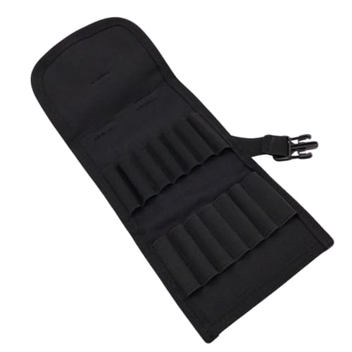 Tactical Ammo Pouch for Utility Hunting Rifle Foldable Ammo Wallet with Holds 14 Cartridges Firearm Ammunition Carrier Bag for Shooting Range with Gear Rifle Shell Holder Belt for Bullets