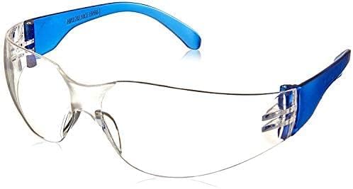 BISON LIFE Clear Lens Color Temple Safety Glasses | One Size, Adult, Youth, Clear Protective Polycarbonate Lens Color Temple, Verity, 144 PAIRS