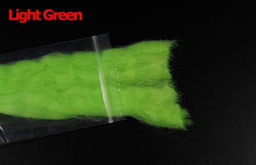 GREATFISHING 12 Color/Set 12pc Fly Tying Egg Yarn Glow Bug Yarn Fiber Baitfish Lure Parachute Fly Tying Material Streamer Flies