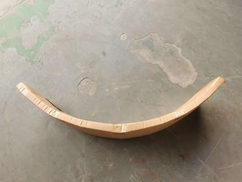 Wooden Wobble Balance Board, 32 Inch Rocker Board Natural Wood, Kids Toddler Open Ended Learning Toy, Yoga Curvy Board for Office & Classroom Adult - Large