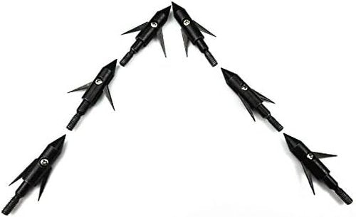 GPP 6PK 150gr Black Hunting 2 Blades Broadheads Arrowhead Bowfishing Arrow Tips