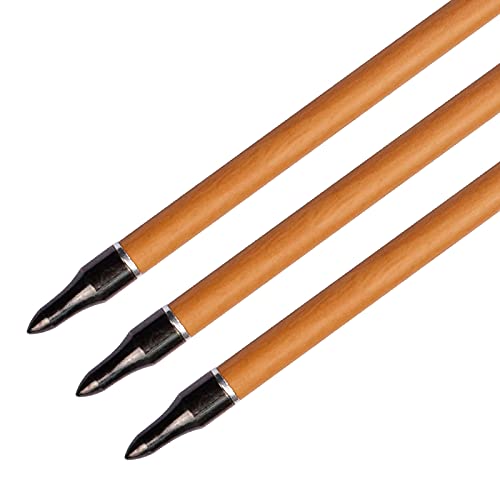 Elong 6pk 30" Archery Carbon Arrows Wood Camo Spine 700 Recurve Bows Turkey Feather Arrow