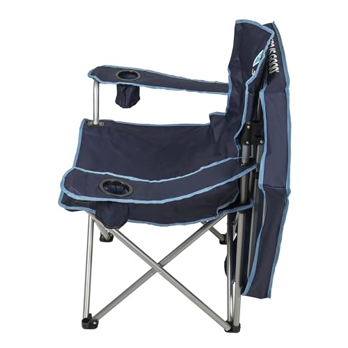 Life is Good Max Shade Chair, Portable Folding Chair with Canopy and Cup Holders for Beach, Sports, Tailgates, Camping, Fishing, Blue