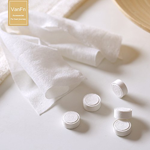 VanFn Disposable Towel, Compressed Towel, Mini Disposable Compressed Washcloth, Cotton Portable Disposable Compressed Towels Perfect for Travel, Home & Outdoor Activities, Nacai Series (50)