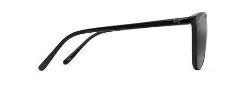Maui Jim Women's Ocean Cat Eye Sunglasses, Shiny Black/Neutral Grey Polarized, Medium