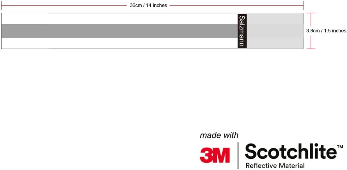 Salzmann Reflective Elastic Arm and Leg Bands | Made with 3M Scotchlite | Set of 4