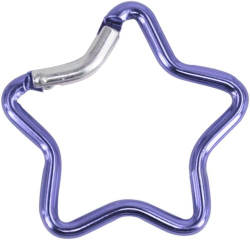1 Pcs Purple Carabiner Clip Star Shaped Climbing Buckle Aluminum Alloy Heavy Duty Keyring Hook for Camping Fishing Hiking Traveling Aluminum Key Chain Clip， Keychain Carabiners，Accessories