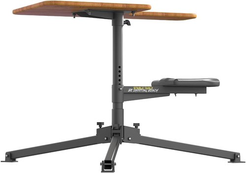 Caldwell Stable Table Lite with Weatherproof Tabletop, Ambidextrous Seat and Fully Collapsible Design for Easy Transport and Outdoor Target Shooting