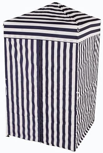 Impact Canopy 4' x 4' Portable Dressing Room, Navy Blue/White & ABCCANOPY Easy Canopy Weights, 4Pack (27LB)
