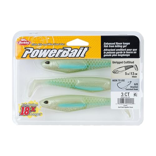 Berkley PowerBait Unrigged CullShad Fishing Soft Bait