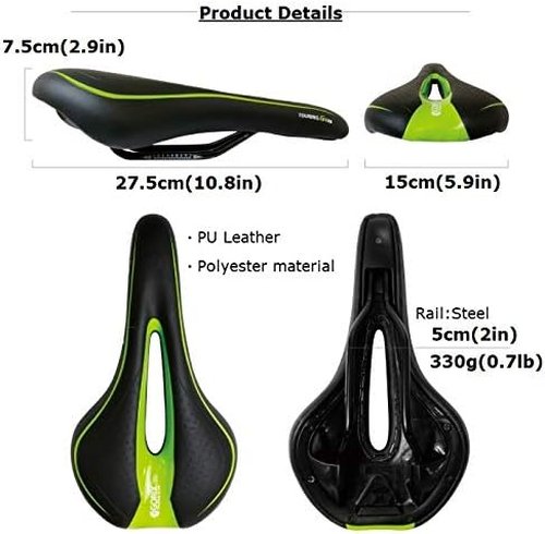 GORIX Bike Saddle Seat Comfortable Cushion with Rail Mountain Road Bicycle for Men and Women (GX-C19)