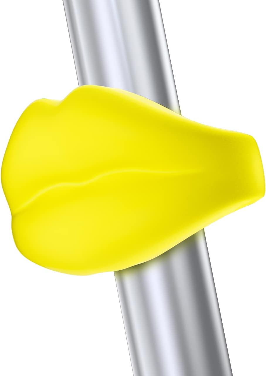 Volo Mmm Lip Shape Bike Rechargeable Tail Lights for Night Riding Fun Bicycle Decorations Skateboard Scooter BMX Accessories Kids Gift Soft Lights Led Flashing MTB Rear Safety Cycling Silicone