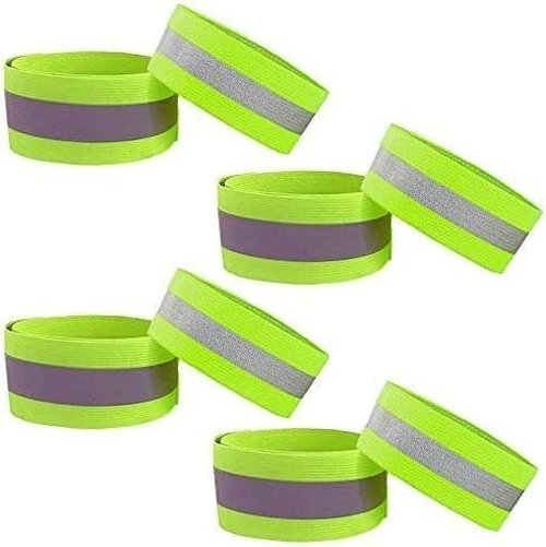 8 Bands of Reflective Bands for Wrist, High Visibility Reflective Running Accessories, Runners Belt Reflector Tape for Men and Women, Reflective Running Gear for Night Running Cycling Walking Bicycle
