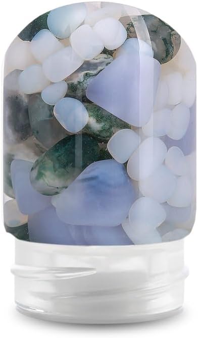 VitaJuwel ViA LUNA | Crystal Water Bottle with Rainbow Moonstone and Clear Quartz for Intuition, Empathy, Femininity