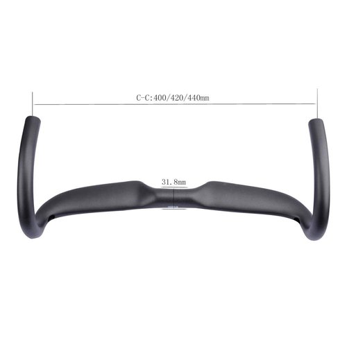 Road Bicycle Handlebars Carbon Road Handlebars Drop Bars Handlebars Bike Components & Parts 31.8mm 3K Matte Drop Handlebar 420mm Carbon Drop Bars