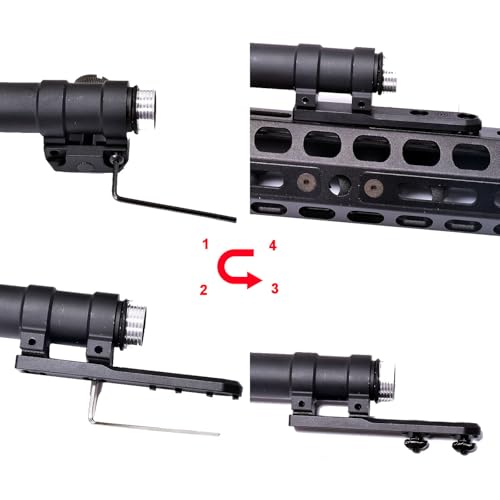 CPFIVE Tactical Flashlight Flashlight with Remote Pressure Switch Picatinny Mount