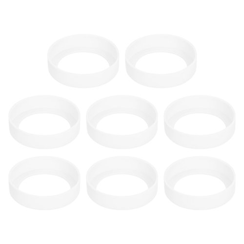 uxcell 8pcs Water Bottle Boot, Protective Silicone Boot Sleeve Non Slip Bottom Cover Bumper for Water Bottles Mug Tumbler Clear(75mm)