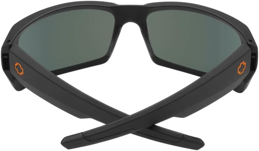 Spy Optic General Dale Jr. Sunglasses Matte Black with Happy Orange Spectra Mirror Lens