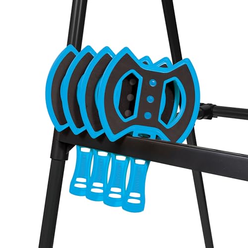 EastPoint Sports Axe Throwing Target Game - 5ft Tall Sturdy Steel Frame - Includes 8 Throwing Axes