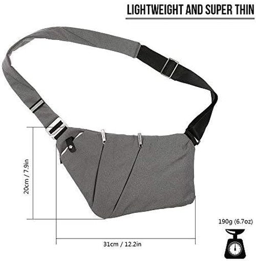 Lixada Sling Backpack Chest Bag Lightweight Outdoor Sport Travel Hiking Anti Theft Crossbody Shoulder Pack Bag Daypack