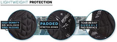 VIRTUE Breakout Knee Pads - Lightweight Multi-Sports Protective Pads with Moisture Wicking Compression Sleeve Liner and High Density 3D Molded Foam for High Impact Protection - Black