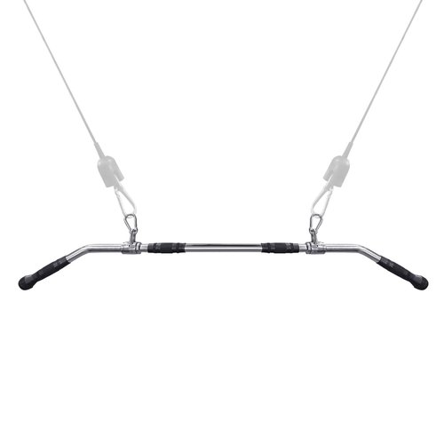 plzzree 48'' LAT Pull Down Bar: Rotating Double Hooks for Dual Pulley Cable Machine - Tricep Press Down Long Bar Pull Down Attachment for Home Gym