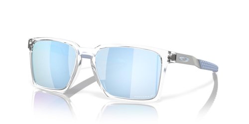 OAKLEY Exchange Sun OO9483 948303 56MM Polished Clear/Prizm Deep Water Polarized Rectangular Sunglasses for Men for Women+ Bundle Accessory Leash Kit, Microfiber Pouch