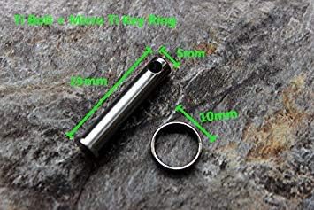 TIKING Titanium Lanyard Bead Bolt Holder With Split Ring (Ti Bolt)