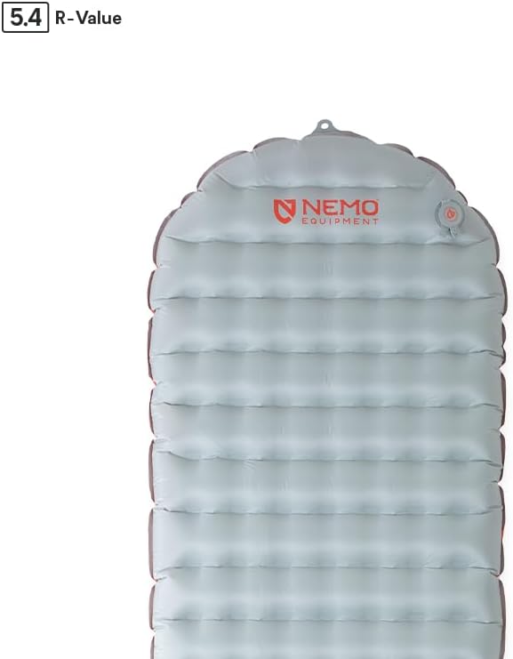 NEMO Equipment Tensor All-Season Ultralight Insulated Sleeping Pad - Regular Mummy (72" x 20) - Blade/Spicy Orange