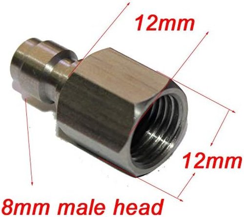 Inner Thread 1/8" NPT Male Quick Disconnect Adaptor Stainless Steel Fill Nipple
