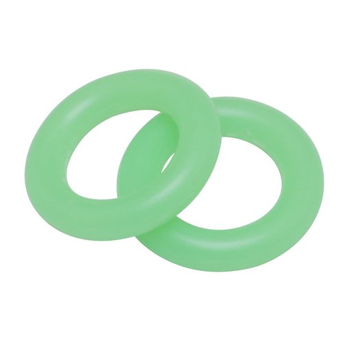 JianLing 50PCS Outdoor Multifunctional Ground Pegs Glow in The Dark Silicone O Ring 15mm Green Fishing Warning Ring Camping Peg Rings Camping Tent Pegs Accessories for Night Warning