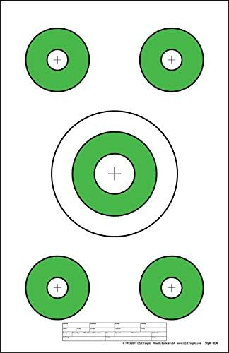 Optic Style Style 8 by EZ2C Paper Made in USA Targets High Visibility Pistol or Rifle 11" x 17" (25 Count) (Green Tear Off Pad)