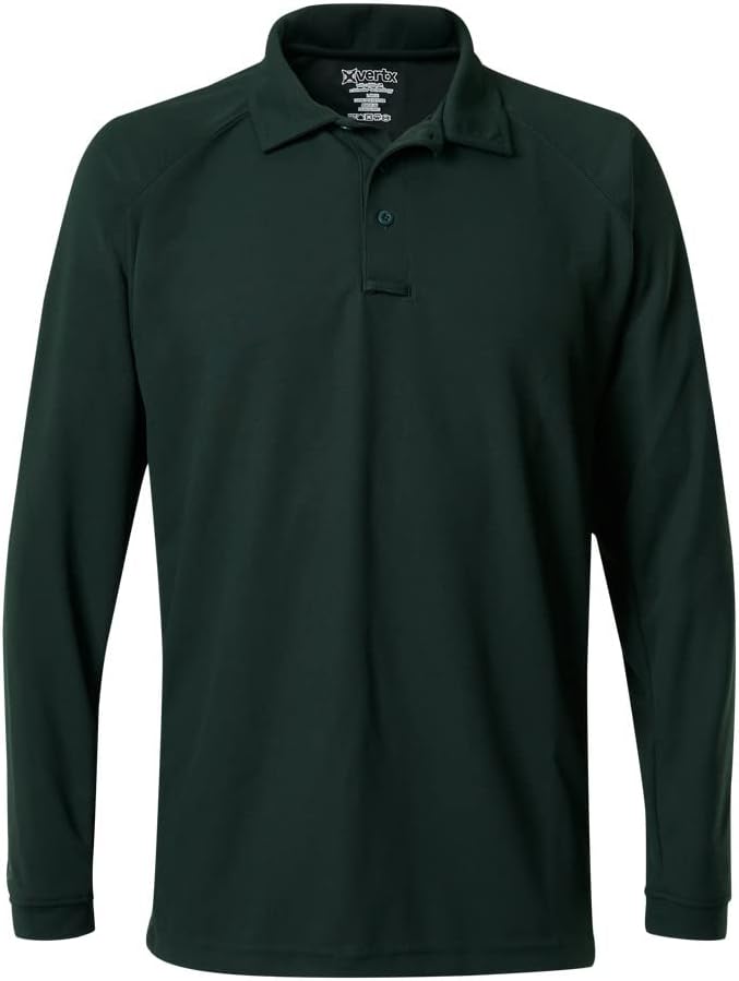 Vertx Mens Tactical Polo Shirt, Long Sleeve T-Shirt, Breathable, Tactical Clothing Gear, Police, Security, Relaxed Fit